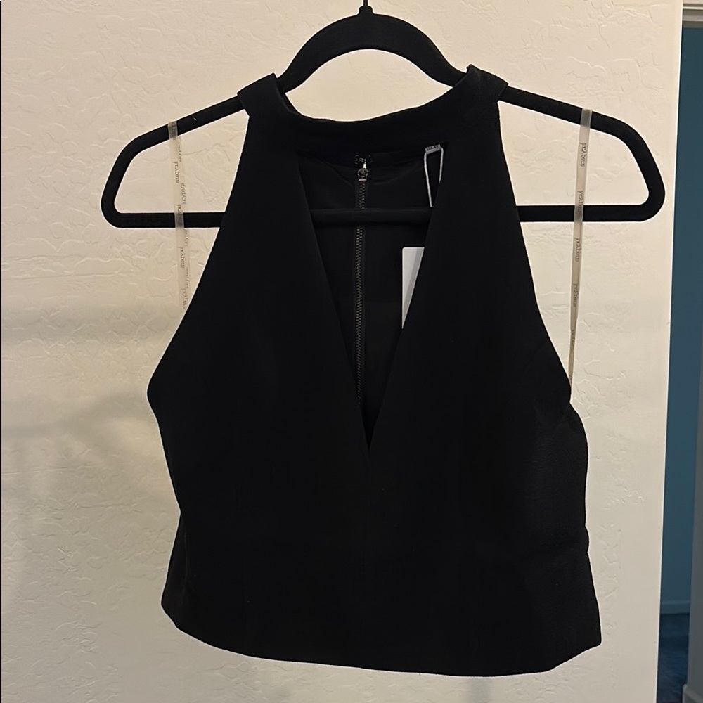 Lucy Paris Black Sleeveless Crop Tank Top